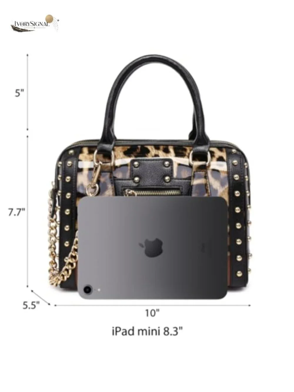 Faux Leather Barrel Top Handle Satchel Shoulder Purse with Rivet Decoration